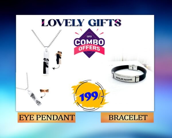 Eye Pendant + Bracelet Combo