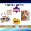 Customized Keychain + Metal Ring Combo