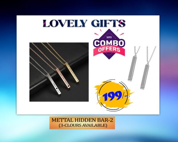 2 Metal Bar Hidden Pendant