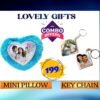Mini Pillow + Keychain Combo