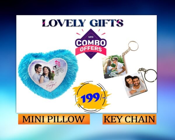 Mini Pillow + Keychain Combo